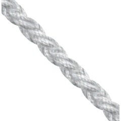 Polyester Octoplait Mooring Rope - White 14mm - Per Meter